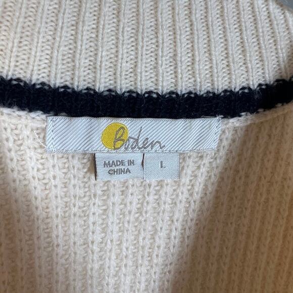 Boden Women's Rib Knit Pullover Sweater Vest L Sleeveless Beige Boxy - Picture 6 of 6